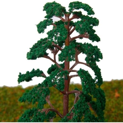 5 Pcs 5.5 Inch Height Train Street Railway Senery Pine Trees Scale 1:50 - 75