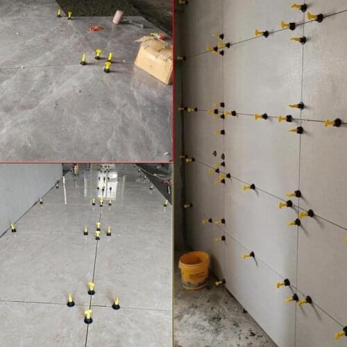 50 Pcs/set Flooring Wall Tile Leveling System Leveler Locator Spacers Plier Tile Leveling System Construction Tools