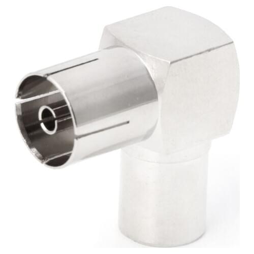 90° TV Aerial Cable Adapter RF Coaxial F Female to TV Male Plug to Female Socket