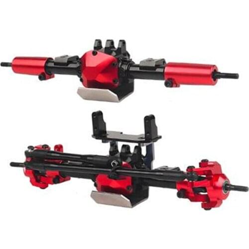 RC Car CNC Metal Front / Rear Axle with Protector for 1:10 RC Crawler Car Axial SCX10 II 90046 90047