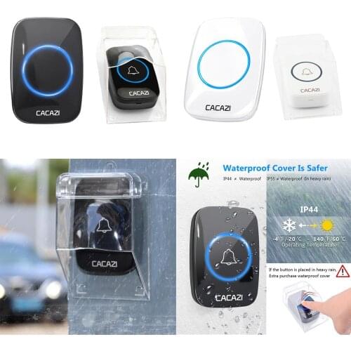 Mini Wireless Doorbell & Chime Battery Operated 60 Door Bell Sounds 60 Melodies 5 Volumes CD Quality Sound For Home Classroom
