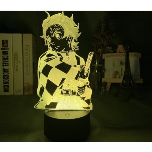 HOT 3d Night Lamp Anime JUMP Demon Slayer for Kids Child Bedroom Decor Nightlight Manga Gift Demon Slayer Night Light