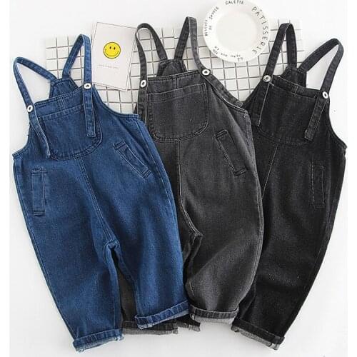 Monkey Box Denim Overalls For Girls