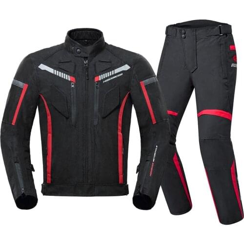 HEROBIKER Men Motorcycle Jacket +Pants Waterproof Moto Jacket Motocross Suit Windproof Motorbike Riding Moto Jacket Protection