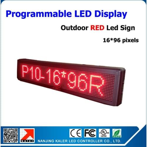 Outdoor Advertise P10 Led Screen Display Panel 16x96 Dots Sign Board