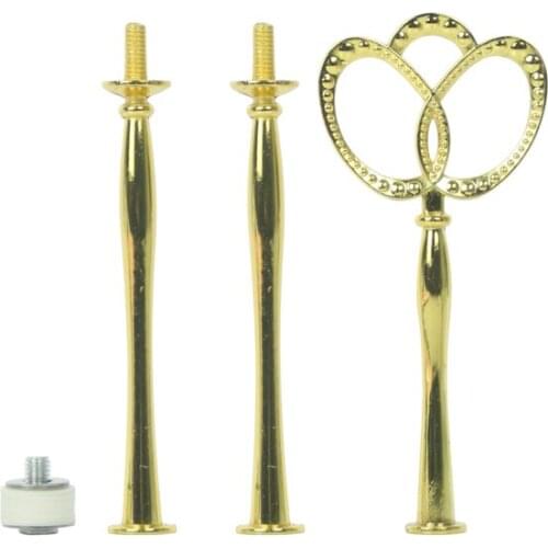 New Crown Cake Plate Stand Handle Zinc Alloy Multi-tiers Tier Fruit Cake Plate Stand Handle For Wedding Birthday Party