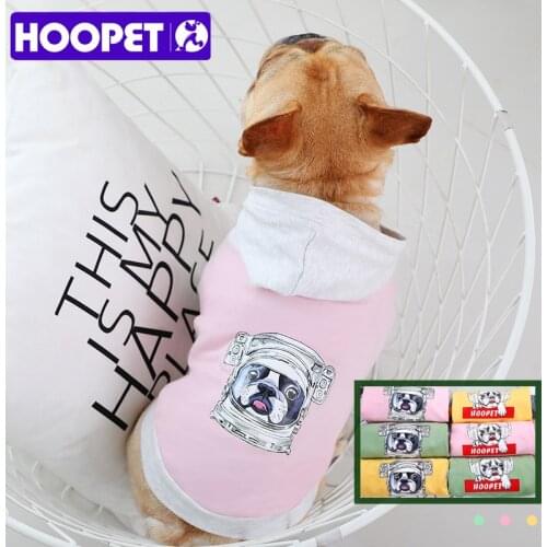 HOOPET Dog Clothes Thin Section Trendy Bulldog Hoodie Small Dog Pet vest Cat Clothing For Summer Spring Autumn