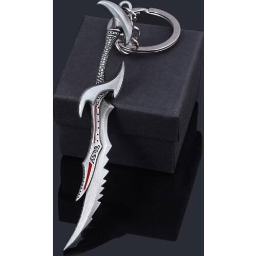 The Elder Scrolls Daedric Sword Keychain keyring Pendant Jewelry