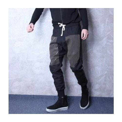 S-3XL 2020 New Mens Loose personality singer DS DJ sequins Haroun pants trousers plus size Nightclub Performance costumes