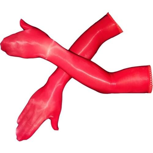 Men Or Women Silky Skiny 8D Fine Denier Oil Shiny Glossy Long Seanless Evening Gloves Sissy Theater Dancer Nylons Costume