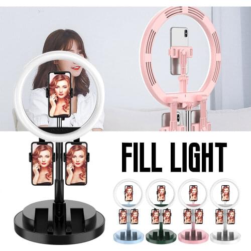 Mobile Phone Live Fill Light Foldable Storage Retractable Integrated 3-station Desktop Bracket Beauty Ring Light