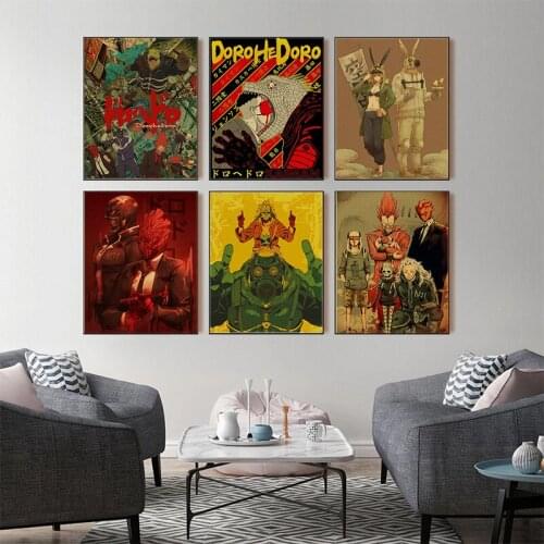 Classic Cartoon Dorohedoro Vintage Pictures for Kids Room Bedroom Decoracion Canvas Painting Posters and Print Wall Art Music TV