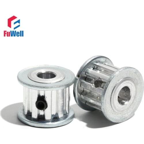 XL-10T Timing Pulley 6.35mm Bore Gear Toothed Pulley 10Teeth 16mm Width Aluminum Alloy Rubber Belt Pulley