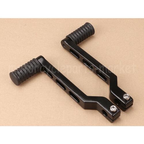 Motorcycle Parts Black CNC Billet Aluminum And Rubber Heel/Toe Shift Lever w/ Shifter Peg For Harley Touring Softail Tri Glide