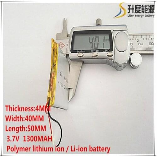 10pcs [SD] 3.7V,1300mAH,[404050] Polymer lithium ion / Li-ion battery for TOY,POWER BANK,GPS,mp3,mp4,cell phone,speaker