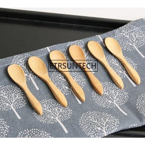 1000pcs/lot 10cm*2.2cm Spoon Kitchen Cooking Utensil Tool Soup Tea spoon Cutlery DIY Small Bamboo Spoon Factory wholesale LX2487