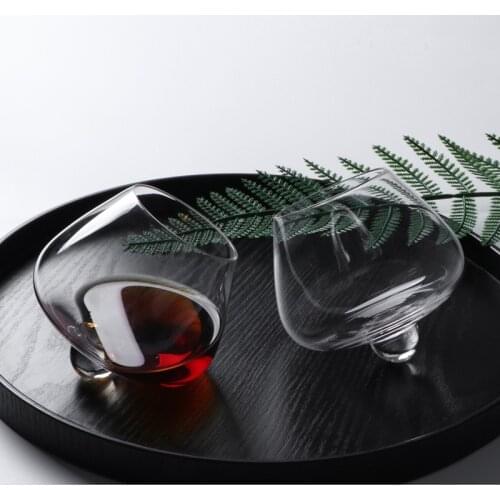 2Pcs Irregular Whiskey Glass Vintage Brandy Cocktail Beer Tumbler Glass Cup Bar Drinkware Glass Coffe Wine Mug Rum Cup