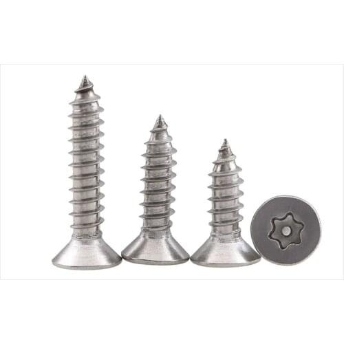 20pcs M3.9 stainless steel self-tapping screw anti-theft screws countersunk head bolt lamp fitting bolts 9.5-32mm length