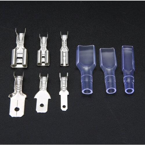 270pcs 2.8mm/4.8mm/6.3mm Insulated Electrical Wire Terminal Crimp Spade Electrical Connectors Assorted Set with Case Cover