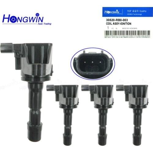 4 Pcs 30520-RB0-003 Ignition Coil For 11-16 Honda CR-Z 09-13 Fit 1.5L L4 UF626 UF-626 6732312 IGC0073 5C1721 C1664 30520-RB0-S01