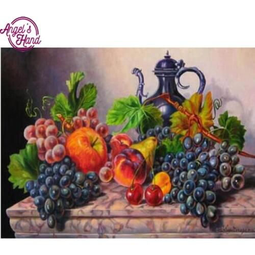 5D Diy Diamond Embroidery Fruits Needlework Square Cross-stitch Diamond Painting Decor for Home New Year Gifts
