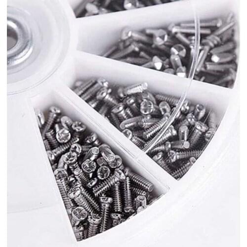 600pcs/Set 12 Nuts Small M1 Bolts Steel Assortment Practical Stainless Accessory
