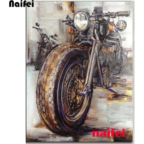 5d diy Diamond Embroidery Retro motorcycle diamond Painting Full Square Round Drill Rhinestone Picture Diamond Mosaic car gift