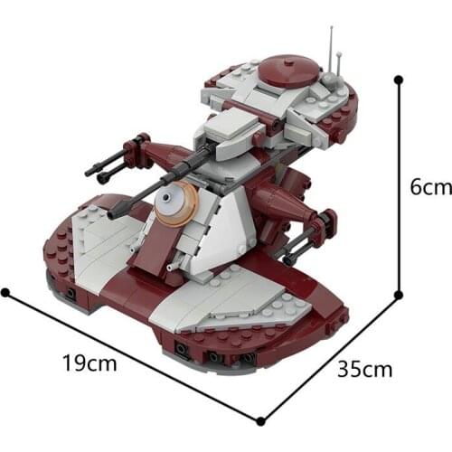 MOC Space Series Armored Assault Military Tank High-Tech Car Bricks Model Building Block Creative Education Childrens Toy Gift