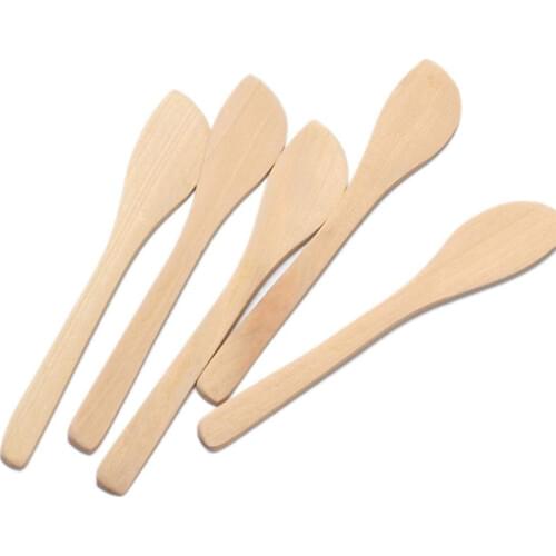 10 pcs Wooden Spoon Dumpling Filling Utensil Peanut Butter Spreading Tools