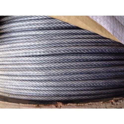 2MM--4MM, 6X7+FC electric galvanized steel wire rope grape shed cable fruit vegetable shed towing rope,boat part,marine hardware