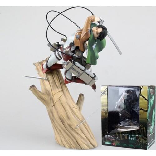 Attack on Titan Anime Figures Levi Ackerman Eren Jaeger Figurine Action Figure PVC Finished Goods Model Toys Doll Gifts for Kids