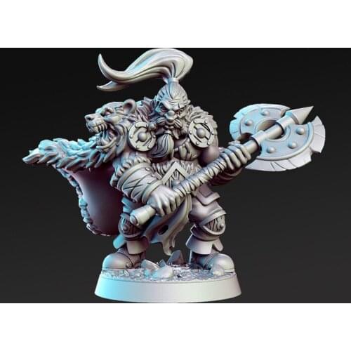 38mm 56mm Resin Model Dwarf Dwarves Warrior Prime Figure Unpainted RW-071