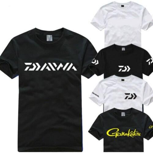 DAIWA Fishing T Shirt 2022 New Cotton Short Sleeve Quick Dry Breathable Angler Outdoor Sun Protective UV Blocking Sport Cloth
