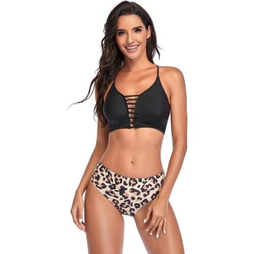 GaoLongBu Black Two-piece Swimwear