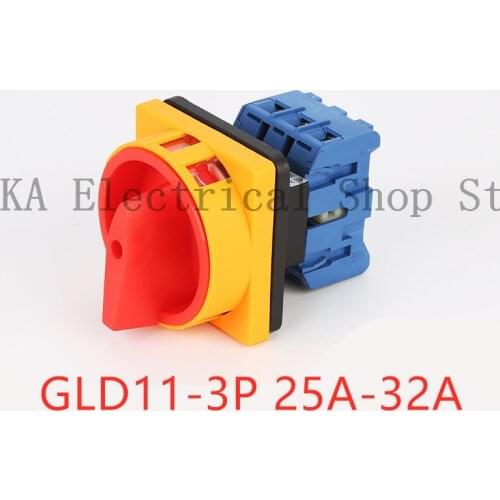 GLD11-32A 3P 690V on-off isolator switch with pad lock rotary cam disconnect switch high voltage control voltage