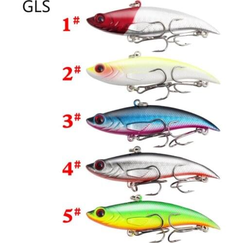 GLS 2021 New Japan VIB Fishing Lure 7.5cm/12.8g/ Five-color Sinking Rotating Artificial Perch Fake Bait Fishing Tool