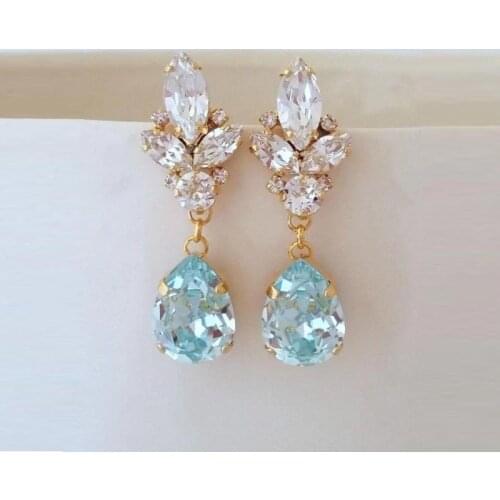 Exquisite Light-Colored Drop Zircon Dangle Earrings For Women AAA CZ Leaf Earring Jewelry Accessories