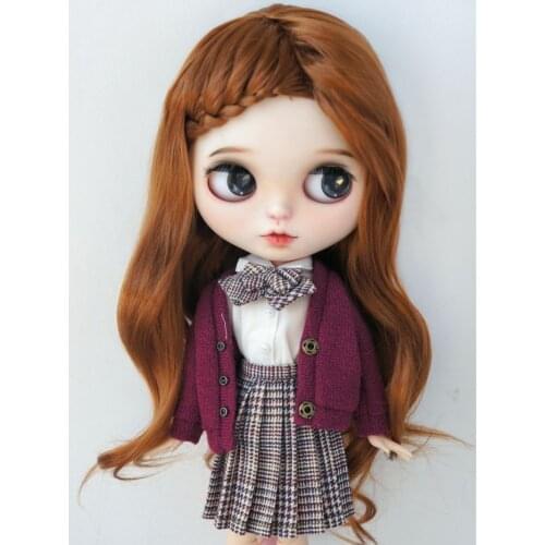 JD204 YOSD MSD BJD doll wig synthetic mohair wig For size 6-7inch 7-8inch Doll 1/6 1/4 Lady curly wigs doll accessories