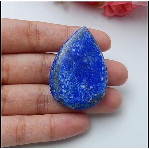 New Natural Stone AAA Lapis Lazuli Water Drop Shape Cabochon 42x29x7mm 13.33g Blue Color Jewelry Cabochon Accessories