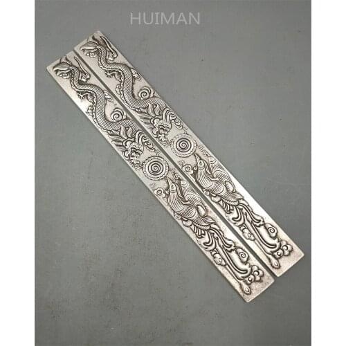Four Treasures Of The Study: Pure Copper Paper Pressing Ruler Metal Crafts Home Decoration
