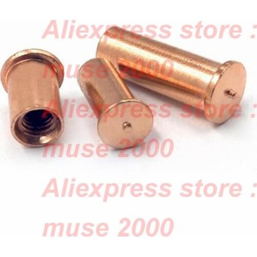 M3 M4 M5 Spot Welding Nuts inner thread standoff brass spacer copper weld soldering pin PCB LED SMT connector Copper Hex Nut