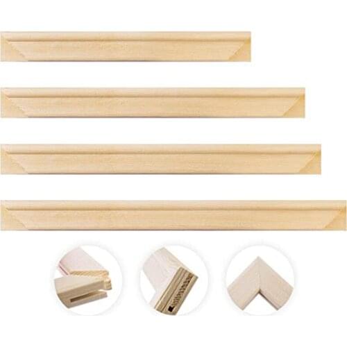DIY Solid Wooden Picture Frame Canvas Bars Stretcher Kit Accessory Materials Supply for Oil Painting and Paint by Numbers Wall