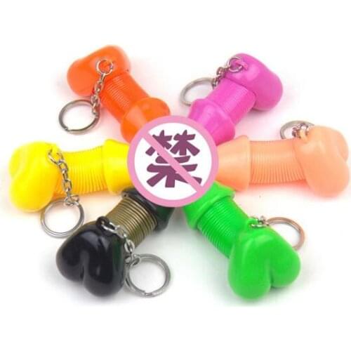 10pcs new coming Key Rings Male Genitalia Key Chain Sexy Keyring Creative Jewelry Keychains good gift for lovers