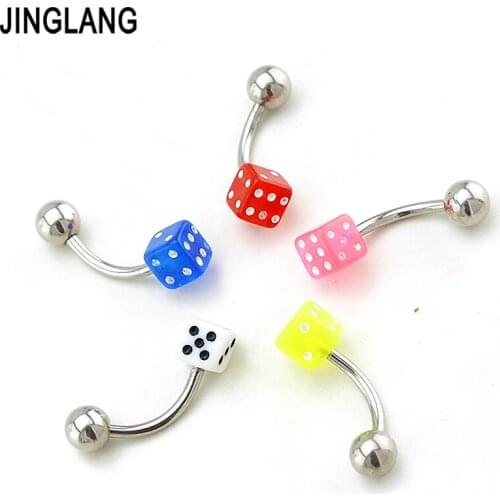 Wholesale New lots Body Piercing Eyebrow Jewellery Belly Tongue Bar Ring 50 pcs Free Shipping