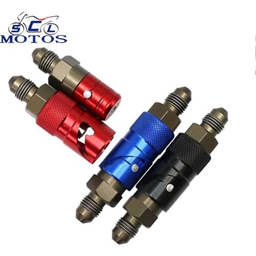 Sclmotos- Motorcycle AN3 Front Brake Caliper Quick Remove Cover Brake Line Connector Replace Guard For Yamaha For Honda KTM