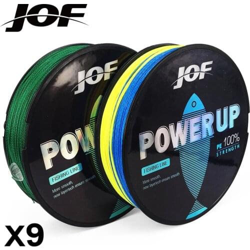 JOF 9 Braid Braided Fishing Line Japan Super Strong Multifilament Fishing Lines 150M A braid of Braids Rod Wire 20-100LB