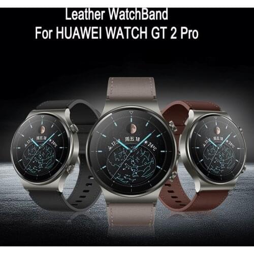 22mm Leather Band For HUAWEI Watch GT 2 Pro GT2 2e Strap For Samsung Galaxy Watch 3 45MM Gear S3 Amazfit GTR 47mm Accessories