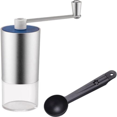 HOT Manual Coffee Grinder With Ceramic Conical Burrs,Hand Coffee Mill. Cleaning Brush,Crank Ceramic Grinders For Home,Office