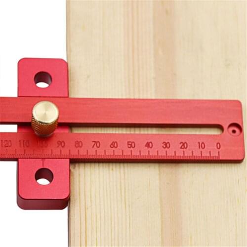 T-270 T-type Ruler Woodworking Aluminum Alloy Scribing Ruler Scale Measure Tools Gauge Aluminum Marking Tool For 0.8-1MM