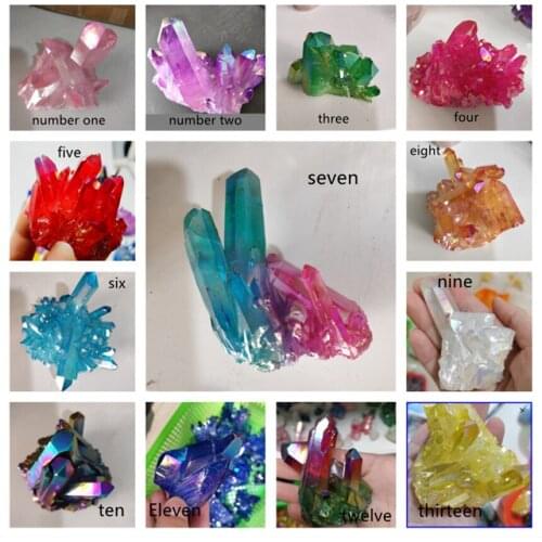 Gorgeous Electroplated Natural Quartz Crystal Cluster Angle Aura Dazzle Flower Drusy For Reiki Decoration Girlfriend Gifts